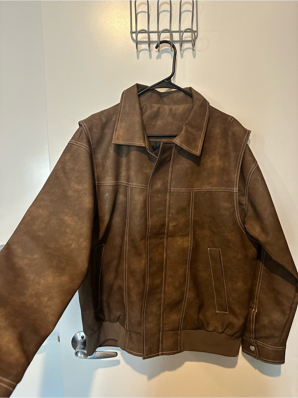 Classic Brown Men's Bomber Jacket
